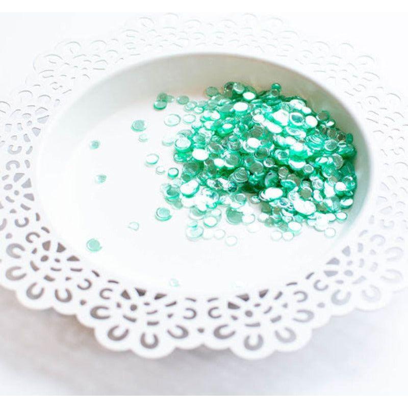 Pretty Pink Posh Mint Shimmer Confetti close detail