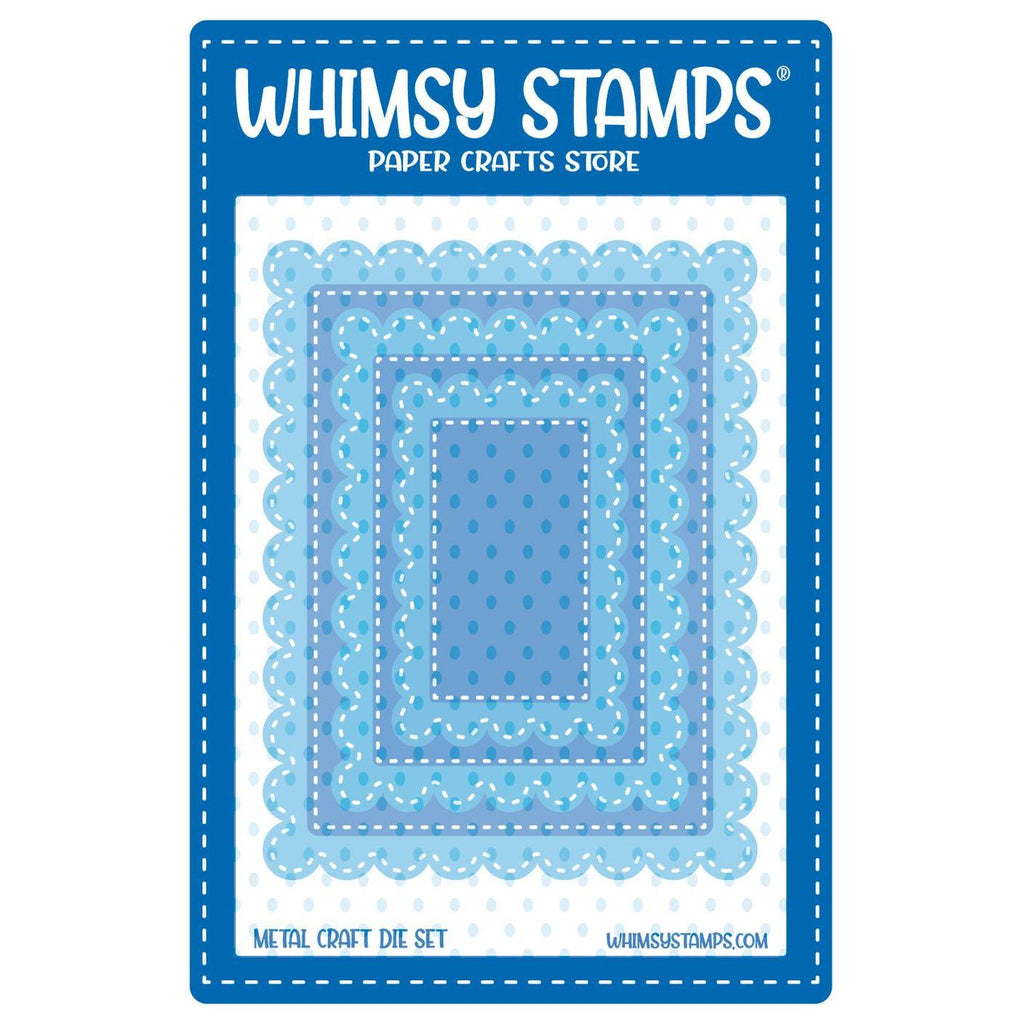 Whimsy Stamps Mix and Match Scallop Rectangles Dies wsd257