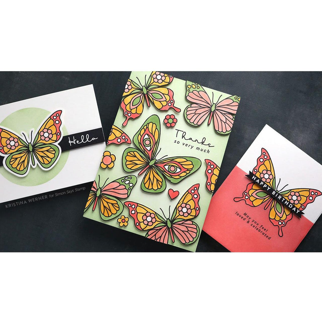 Simon Says Stamps And Dies Mix And Match Butterflies set744mm Splendor Butterfly Cards | color-code:ALT07