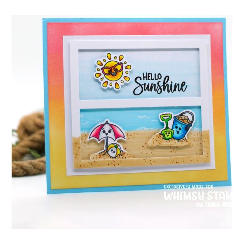 Whimsy Stamps Summer Beach Icons Clear Stamps KHB202 sand