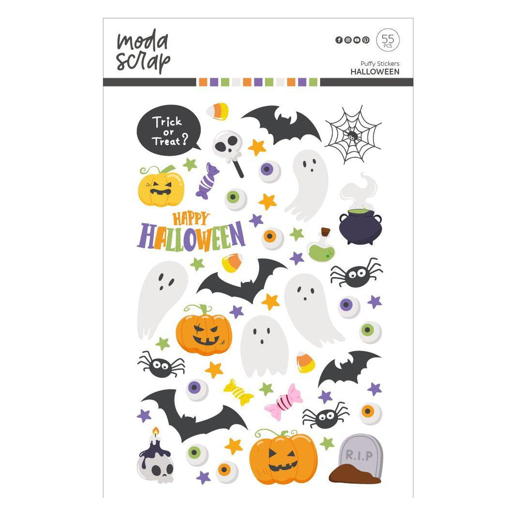 ModaScrap Halloween Puffy Stickers msps-008