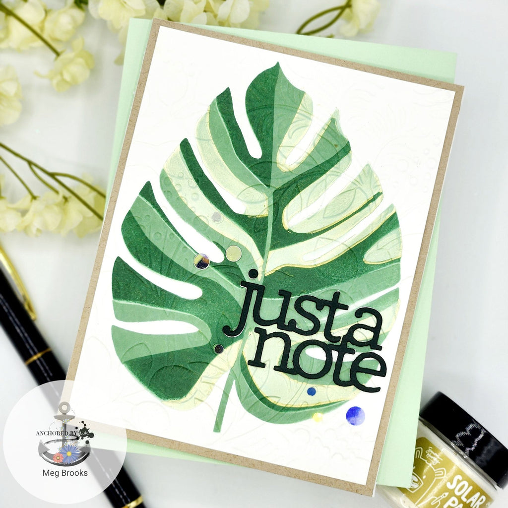 Simon Says Stamp Stencils Monstera 1050mt Cheering for You Just a Note Card