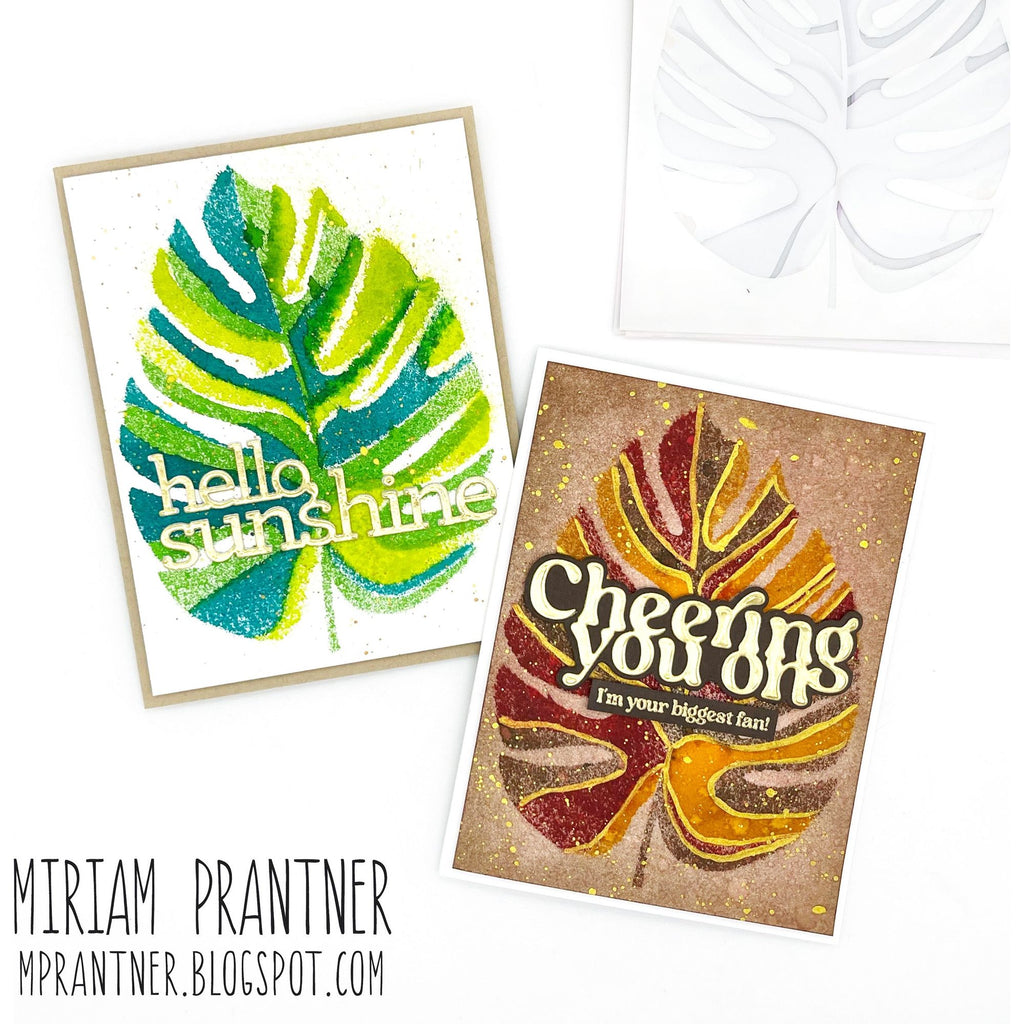 Simon Says Stamp Stencils Monstera 1050mt Cheering for You Encouragement Cards | color-code:ALT07