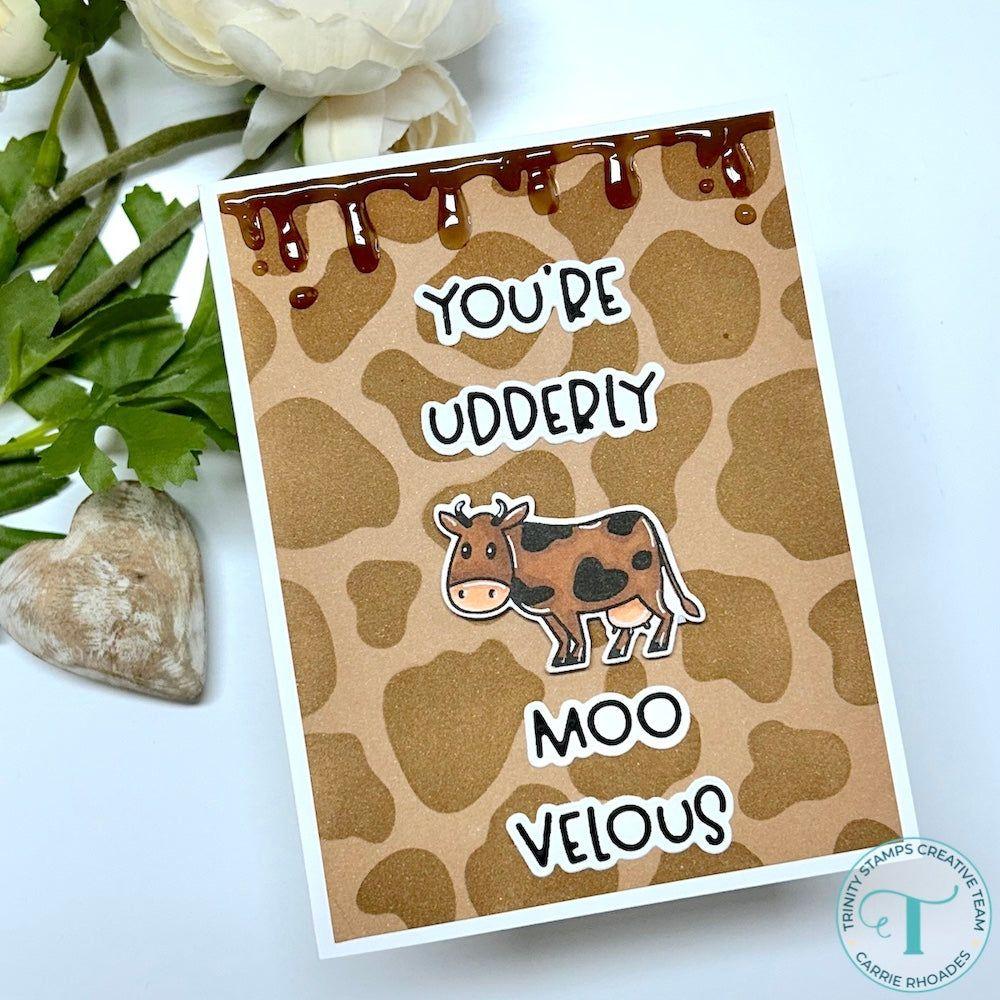 Trinity Stamps Cow Print 6x6 Stencil tss-083 moo