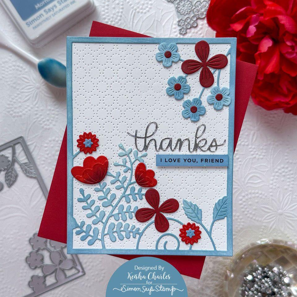 Simon Says Stamp Morning Garden Floral Frame Wafer Dies s940 Cheering for You Thanks Card | color-code:ALT06