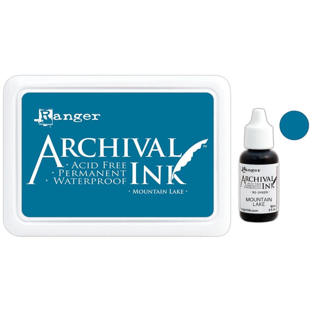 Ranger Mountain Lake Archival Ink Pad And Reinker Bundle