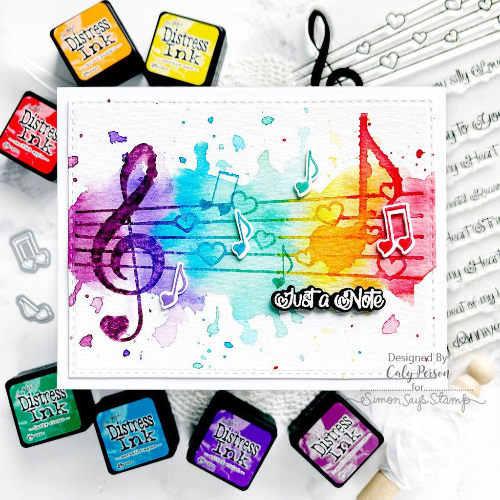 Simon Says Stamp Music Wafer Dies 1086sdc Cheering for You Just a Note Card | color-code:ALT03