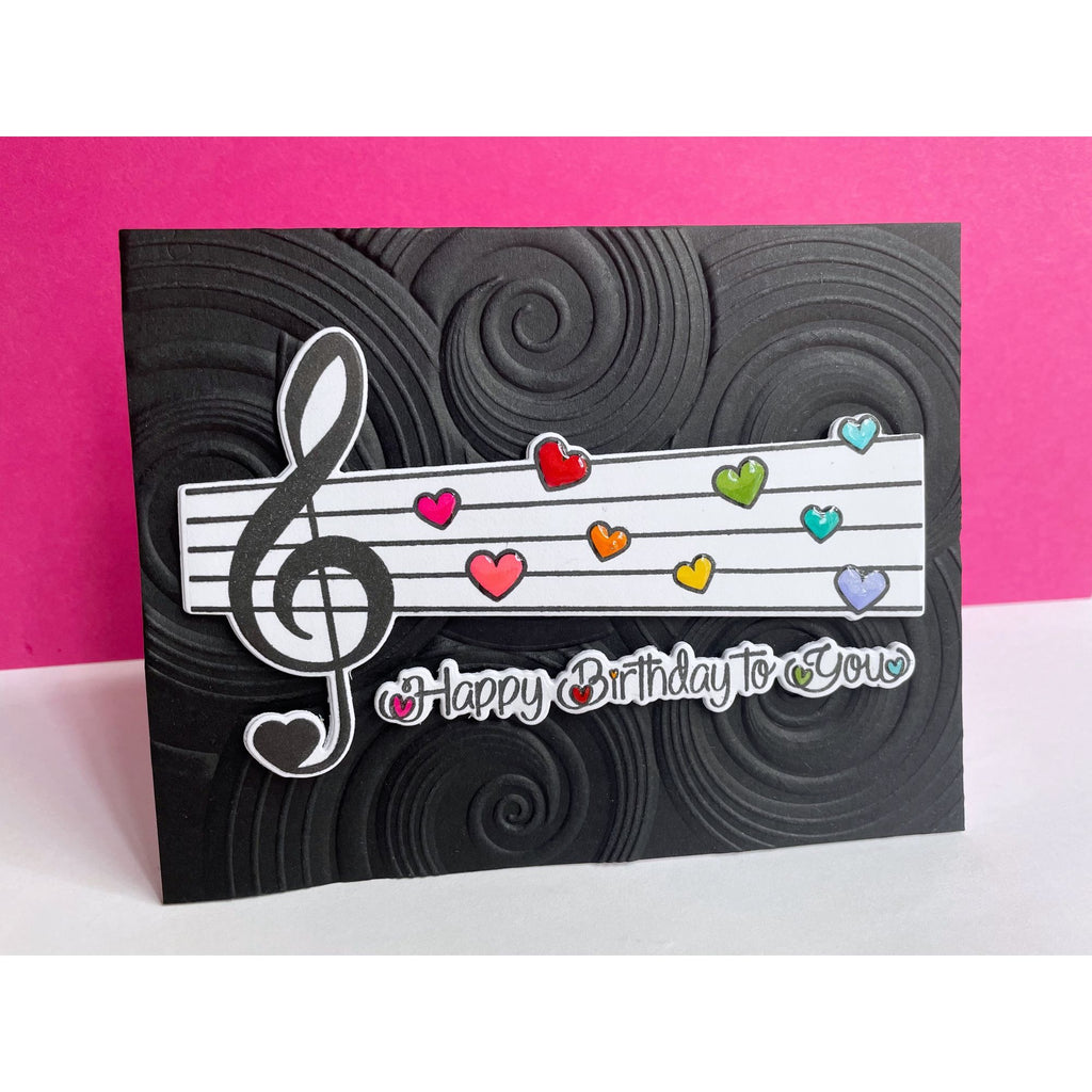 Simon Says Stamp Music Wafer Dies 1086sdc Cheering for You Birthday Card | color-code:ALT01