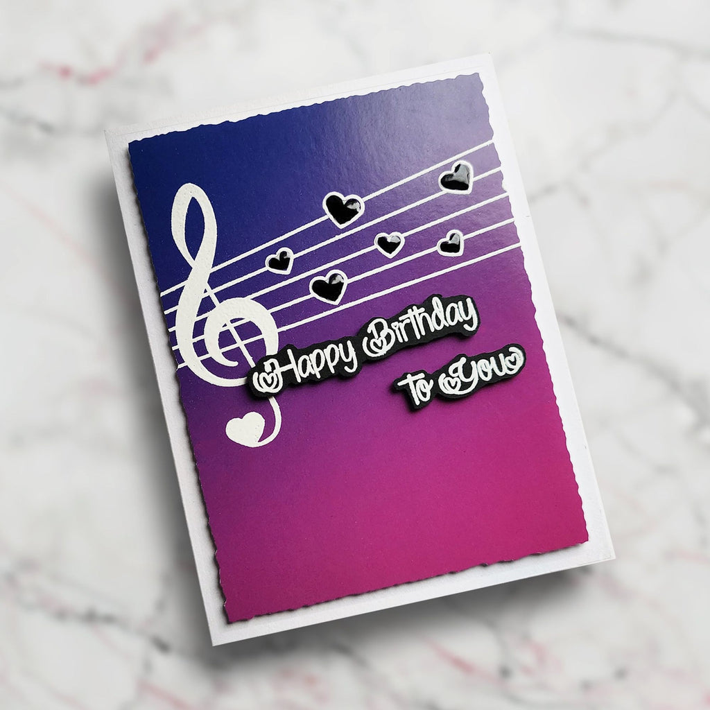 Simon Says Stamps and Dies Music set826ms Cheering for You Birthday Card