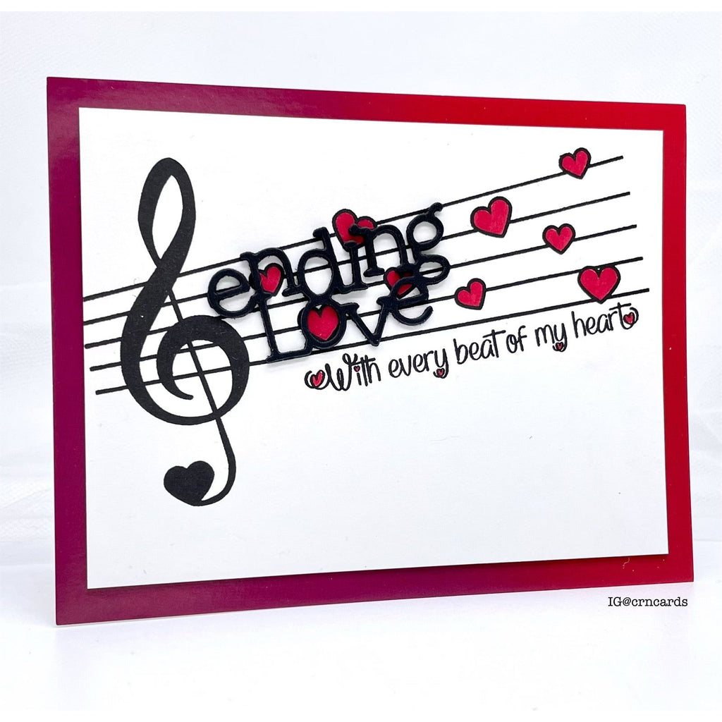 Simon Says Clear Stamps Music 2058ssc Cheering for You Sending Love Card