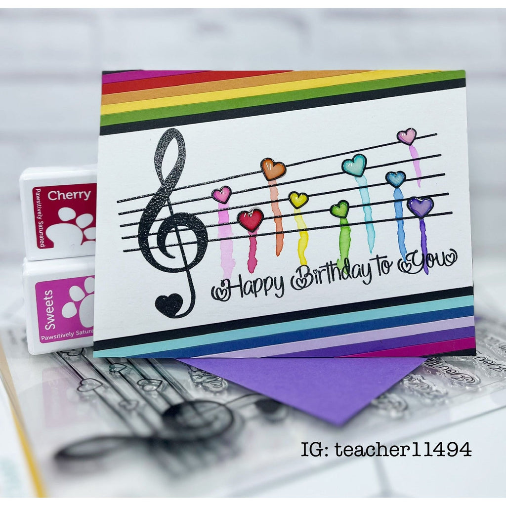 Simon Says Clear Stamps Music 2058ssc Cheering for You Happy Birthday Card | color-code:ALT01