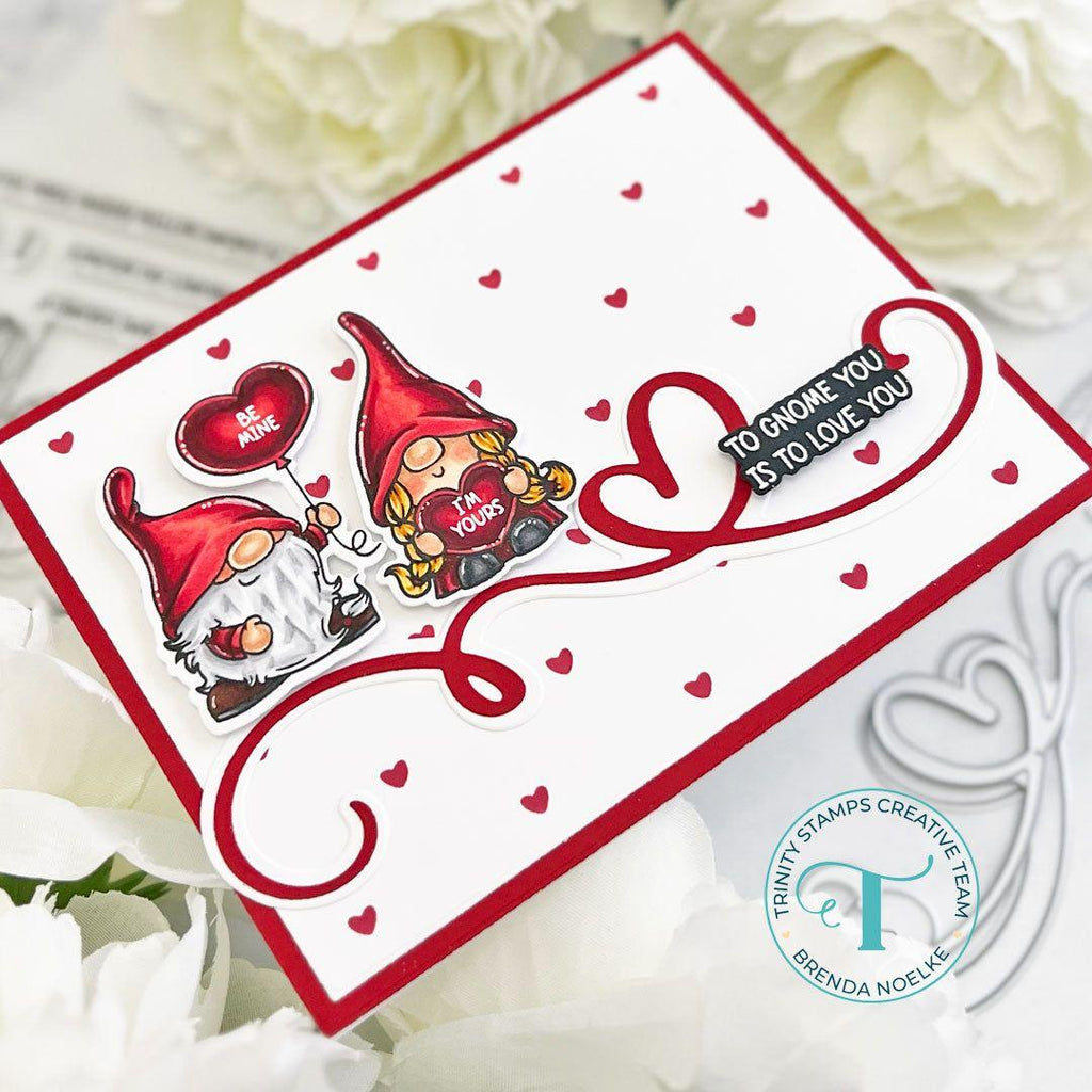 Trinity Stamps My One and Gnomely Die Set tmd-c301 gnome valentines day card