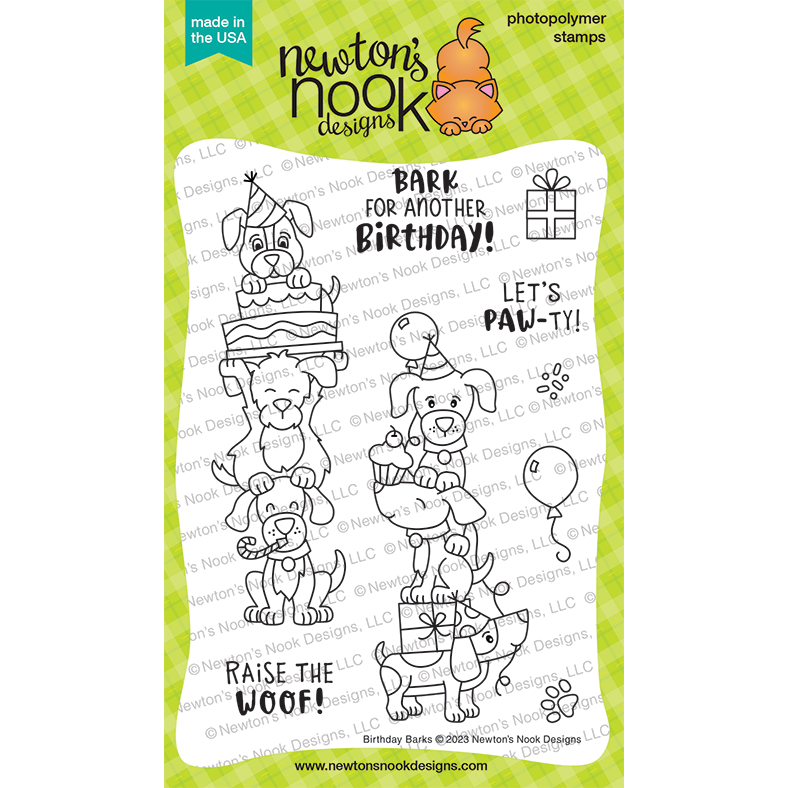 Newton's Nook Designs Birthday Barks Clear Stamps NN2307S02