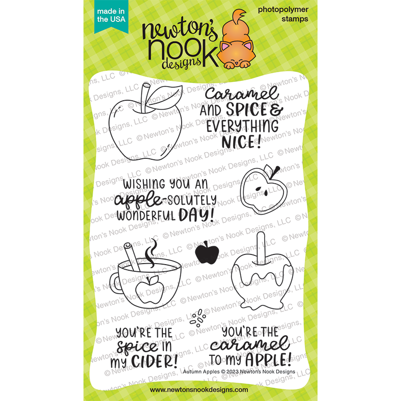 Newton's Nook Designs Autumn Apples Clear Stamps nn2308s01