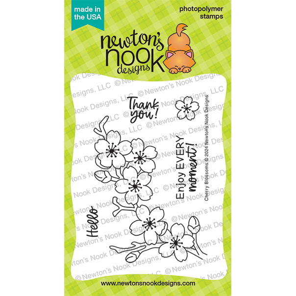 Newton's Nook Designs Cherry Blossom Clear Stamps nn2404s03