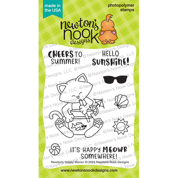 Newton's Nook Designs Newton’s Happy Meowr 3x4 Clear Stamps nn2404s06