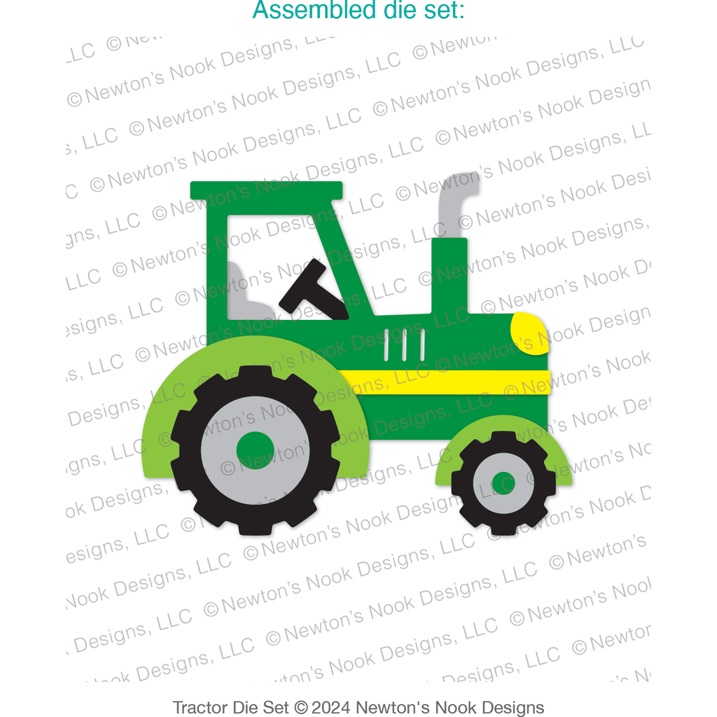 Newton's Nook Designs Tractor Dies nn2406d04 assembled product