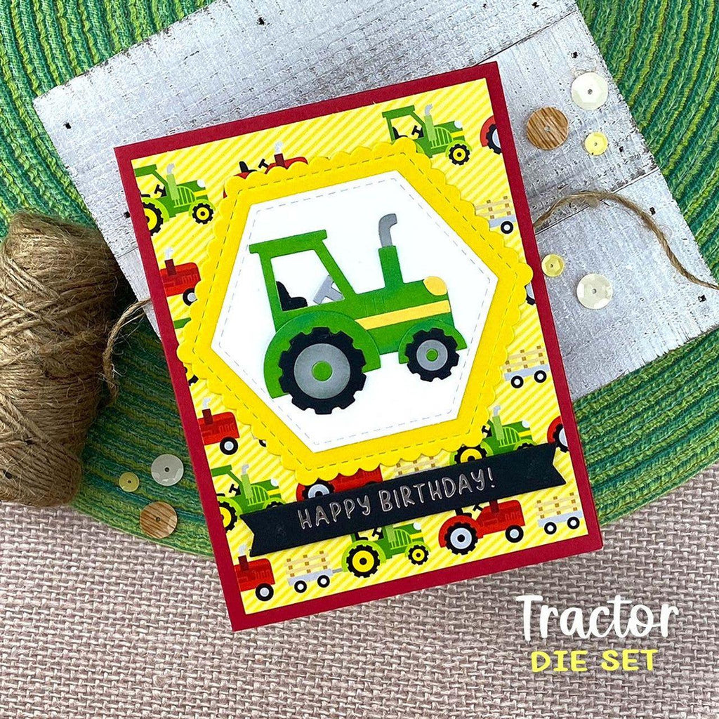 Newton's Nook Designs Tractor Dies nn2406d04 happy birthday