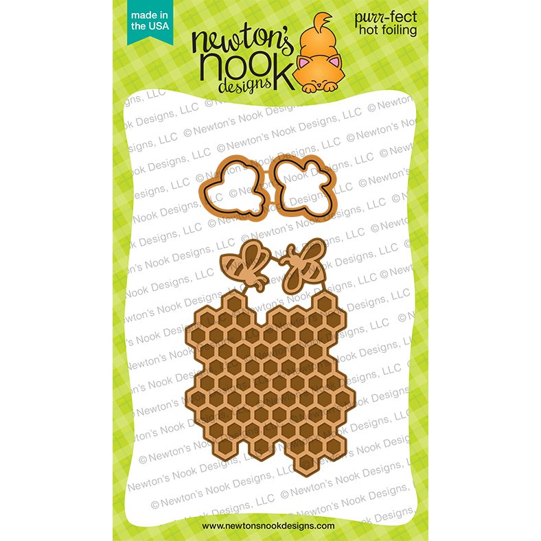 Newton's Nook Designs Honeycomb Hot Foil Plate and Dies nn2406hf1