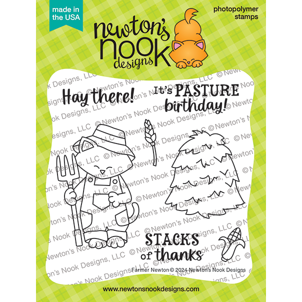 Newton's Nook Designs Farmer Newton 4x4 Clear Stamps nn2406s03