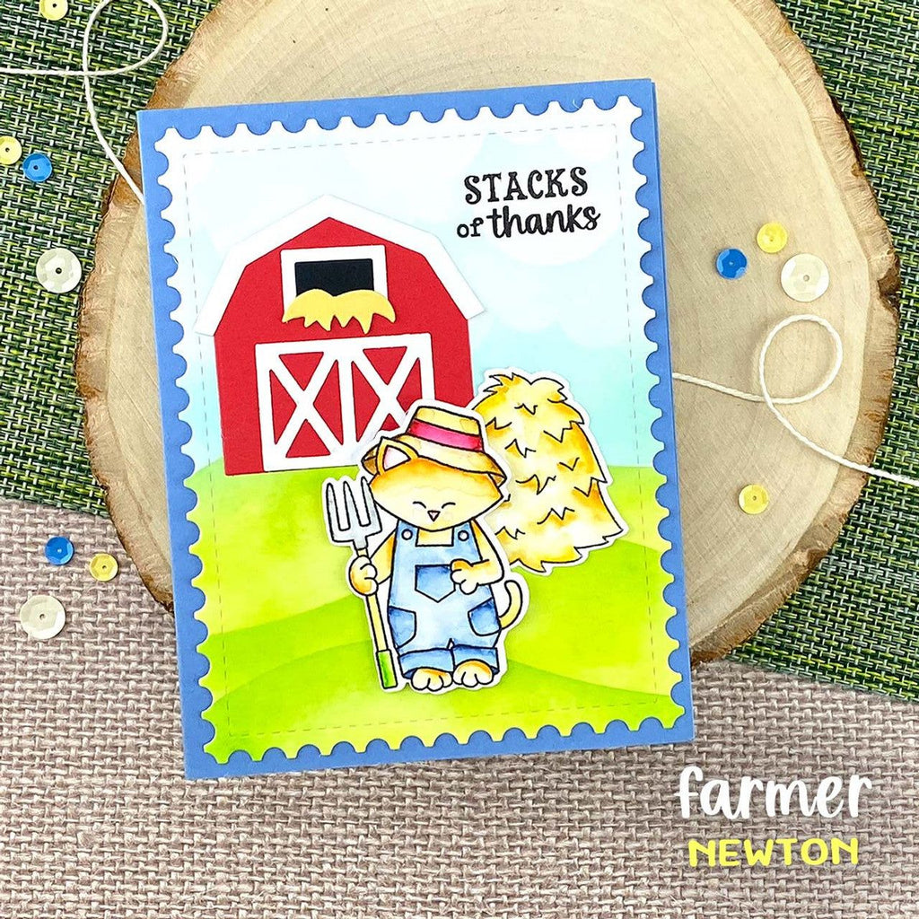 Newton's Nook Designs Farmer Newton Clear Stamps nn2406s03 thanks