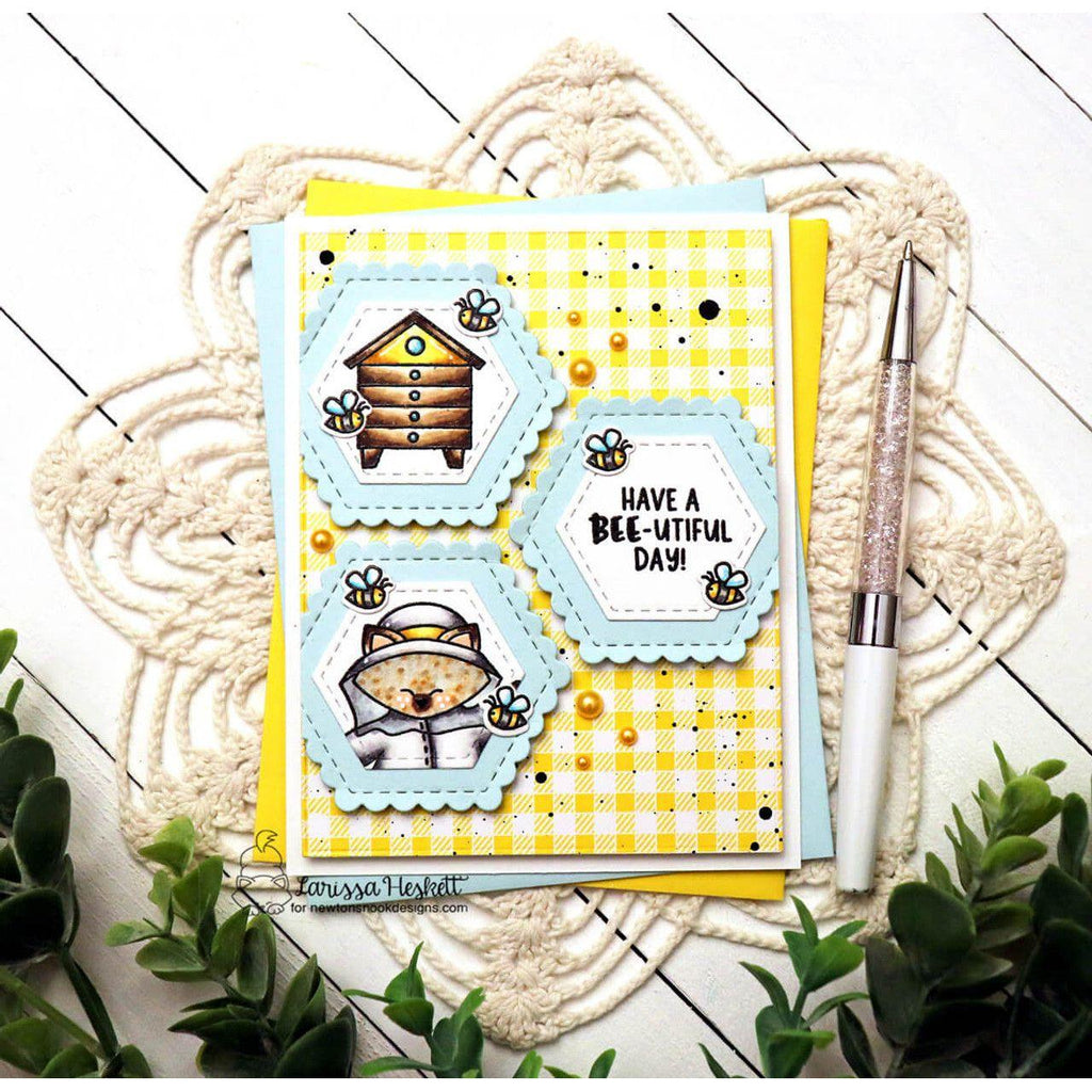 Newton's Nook Designs Beekeeper Newton Clear Stamps nn2406s02 beautiful day