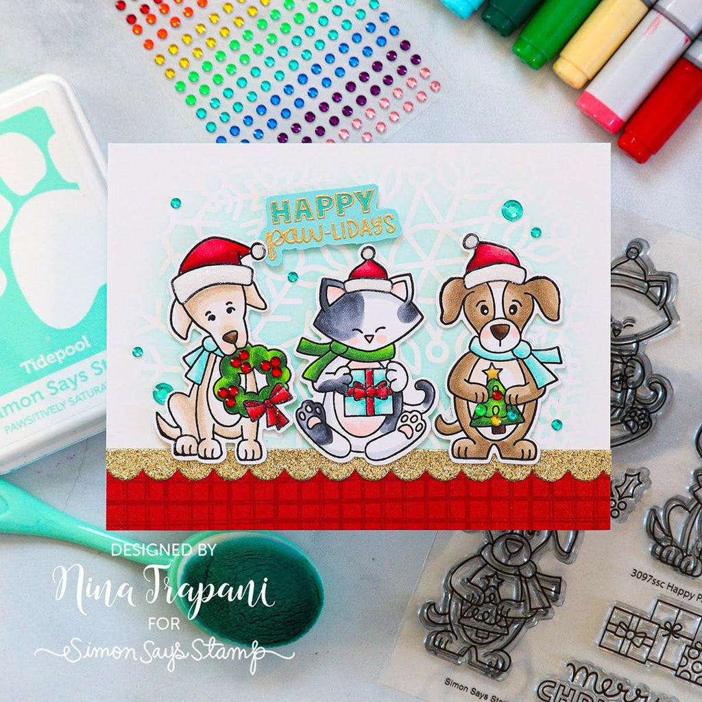 Newton's Nook Happy Paw-lidays STAMPtember Exclusive Stamp and Die Set | color-code:ALT03