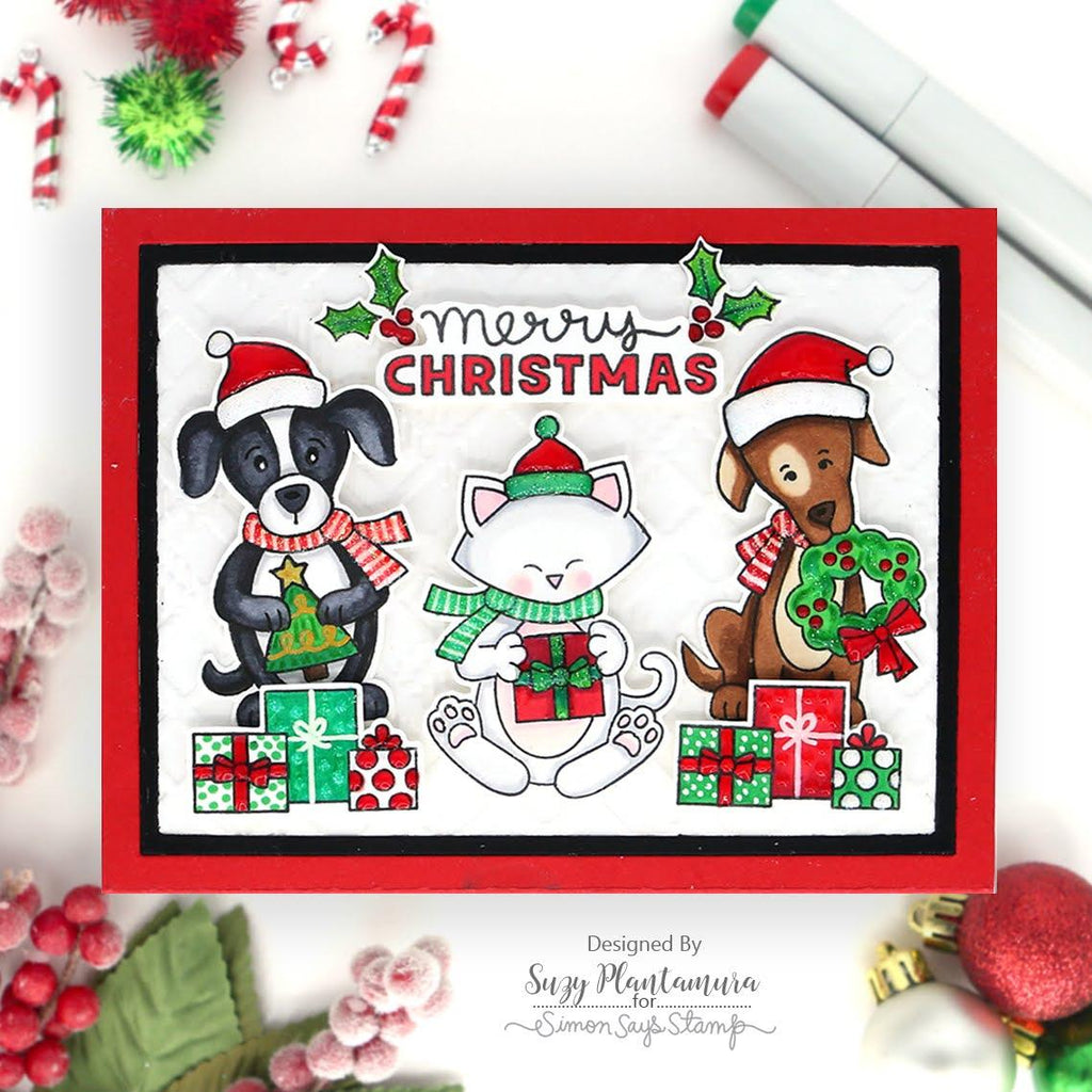 Newton's Nook Happy Paw-lidays STAMPtember Exclusive Stamp and Die Set | color-code:ALT04