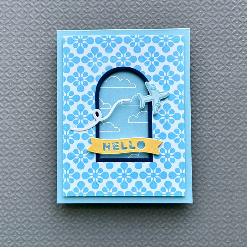 Simon Says Stamp Nested Domed Arches Frames Wafer Dies 1095sd Sunny Vibes Hello Card | color-code:ALT06