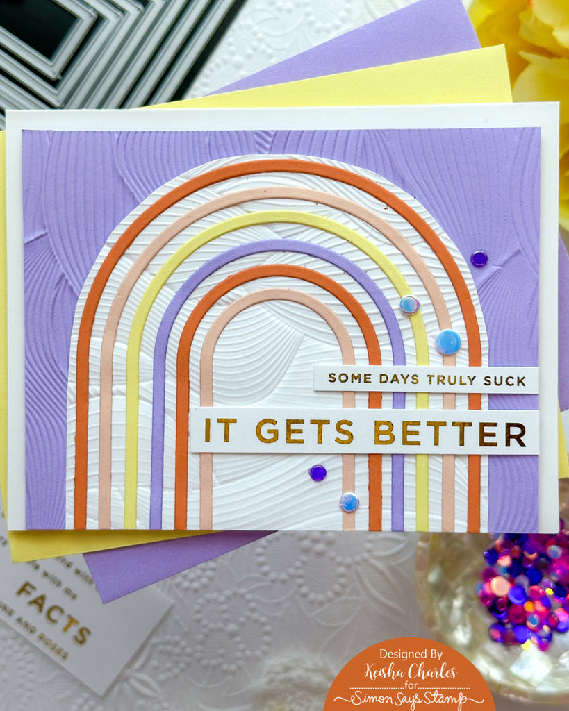 Simon Says Stamp Nested Domed Arches Frames Wafer Dies 1095sd Sunny Vibes Encouragement Card