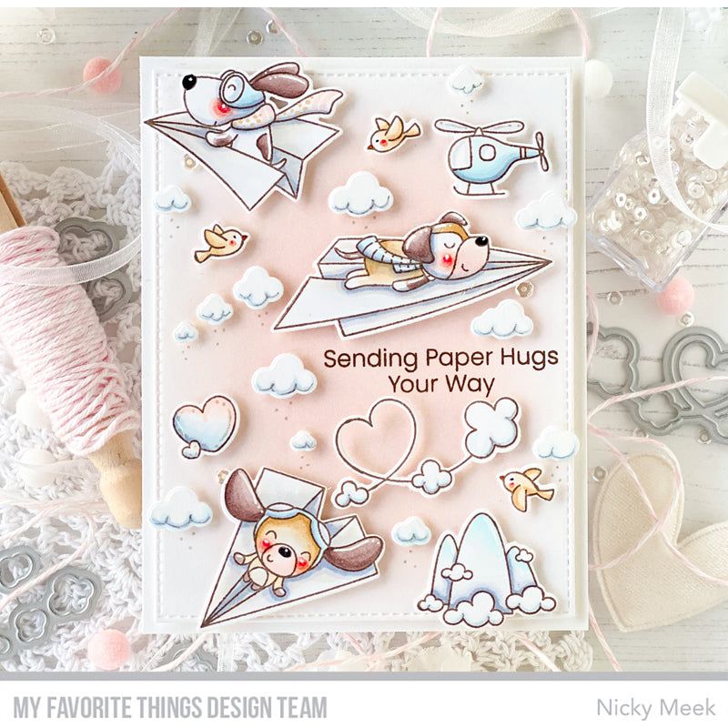 My Favorite Things Paper Planes Stamp and Die Duo duo008 Sending Paper Hugs Your Way | color-code:alt1