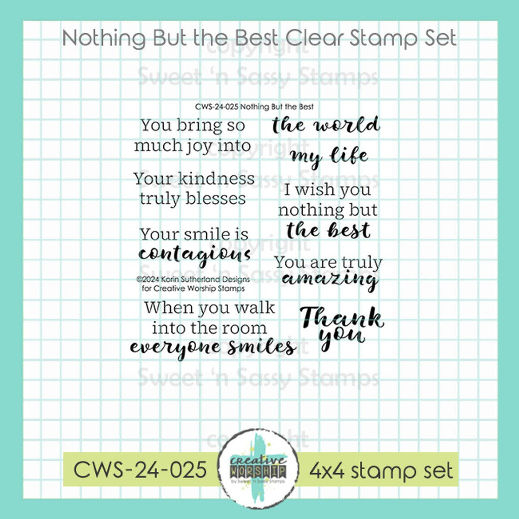 Creative Worship Nothing But the Best Clear Stamps cws-24-025