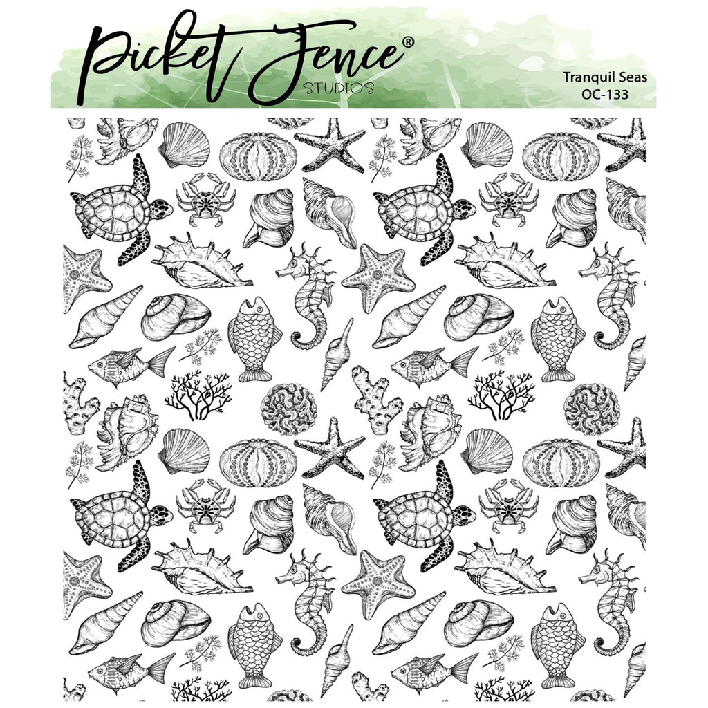 Picket Fence Studios Tranquil Seas Clear Stamps oc-133