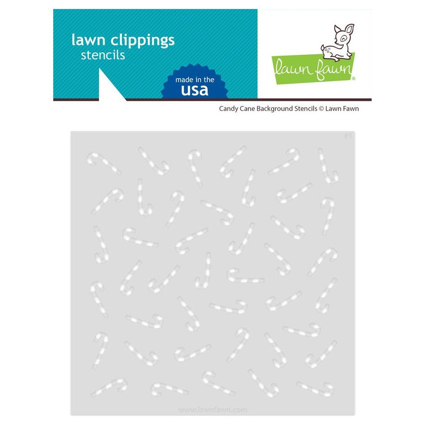 Lawn Fawn Candy Cane Background Stencils lf3535