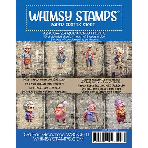 Whimsy Stamps Old Fart Grandma Quick Card Fronts wsqcf-11