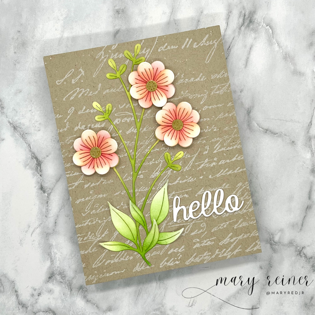 Simon Says Clear Stamps Old Letter 1067ss Cheering for You Hello Card | color-code:ALT04