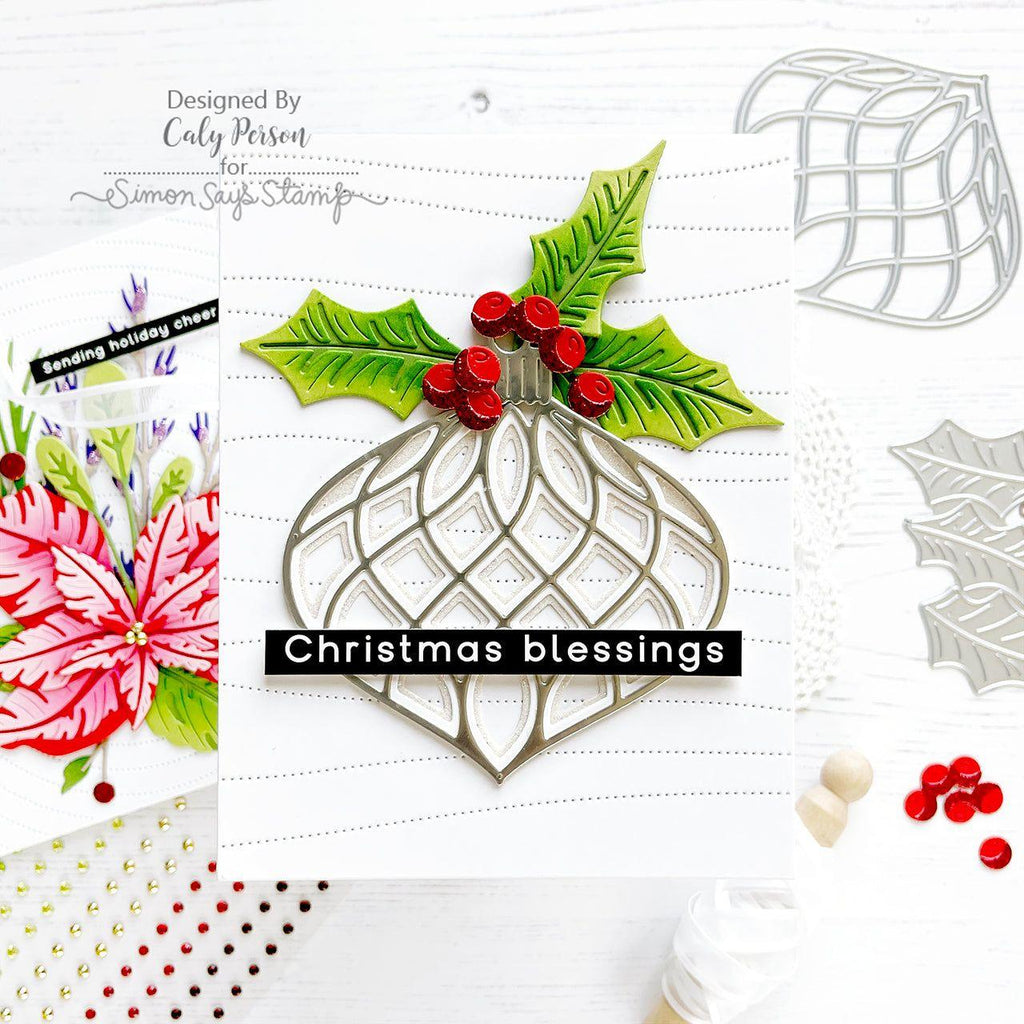 Birch Press Design Jolly Holly Contour Layers Dies 57512 christmas card | color-code:ALT02