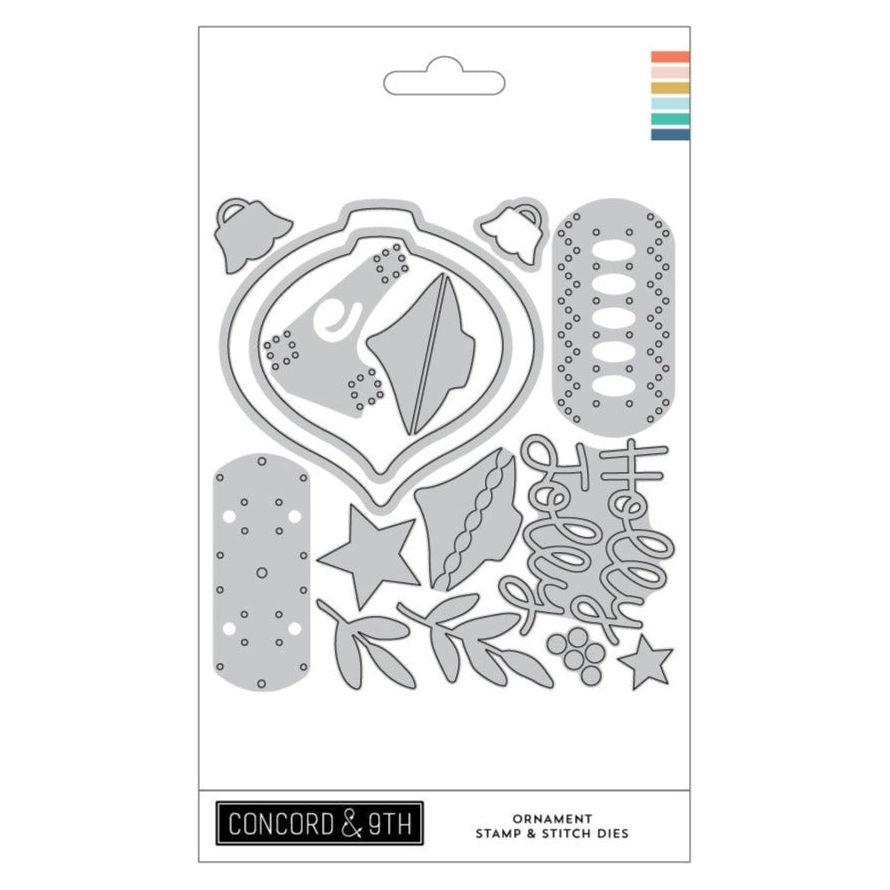 Concord & 9th Ornament Stamp and Stitch Die Set 11889