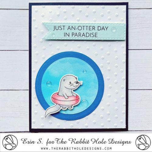 The Rabbit Hole Designs Otter Play Clear Stamp TRH-202 circle