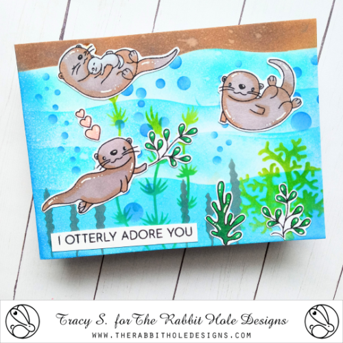 The Rabbit Hole Designs Otter Clear Stamps TRH-201 Three