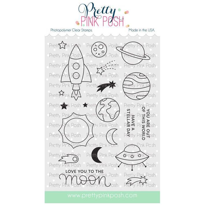 Pretty Pink Posh Outer Space Clear Stamps