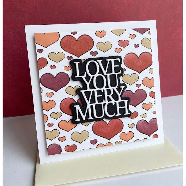 Simon Says Clear Stamp Outline Hearts 1149ssc To Love Love Card | color-code:ALT03