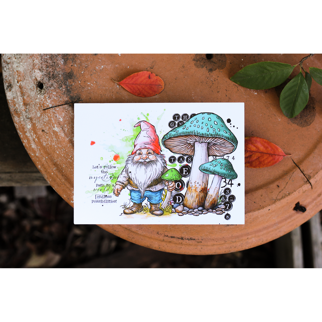 AALL & Create Toad In The Gnome A6 Clear Stamps 1077 mushroom