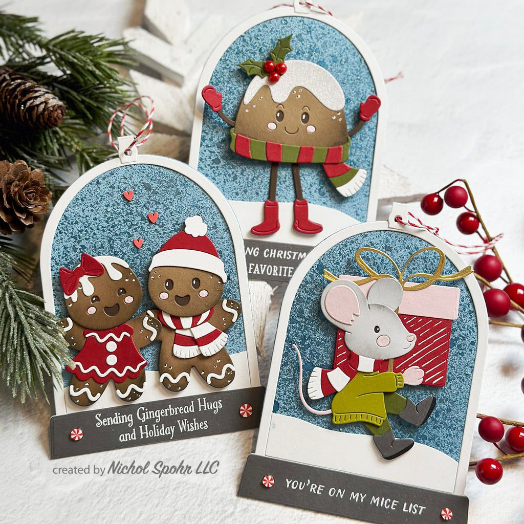 s4-1315 Spellbinders Dancin' Figgy Pudding Etched Dies Holdiay Wishes | color-code:ALT01