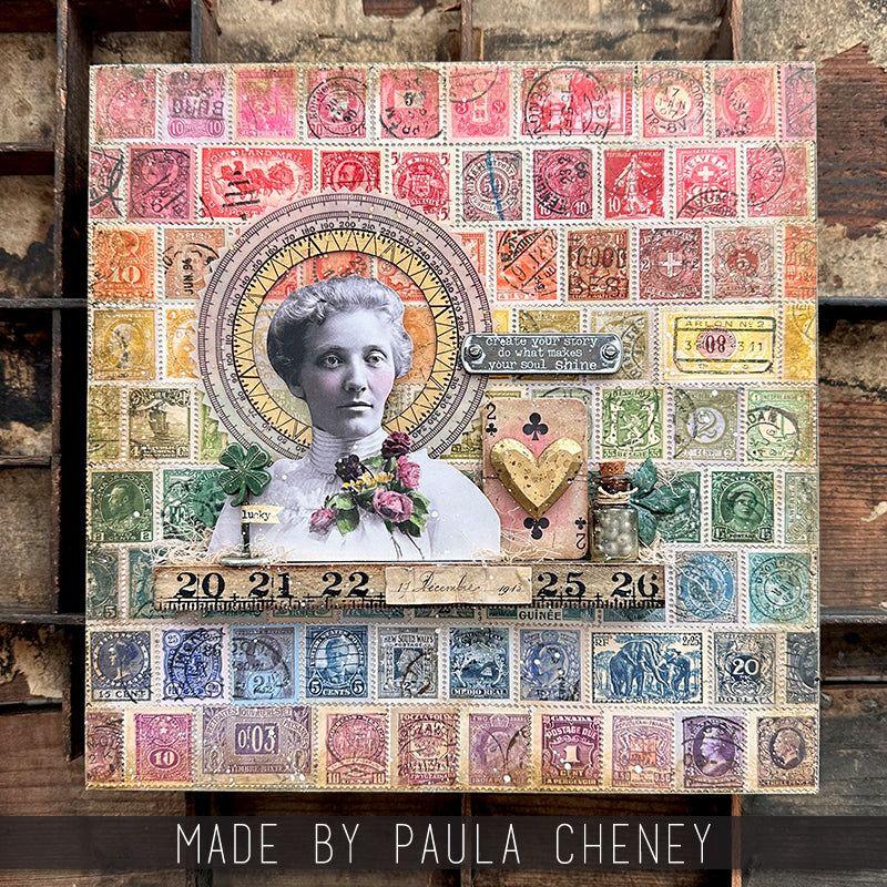 Tim Holtz Idea-ology Sticker Book Postmarked th94387 paula