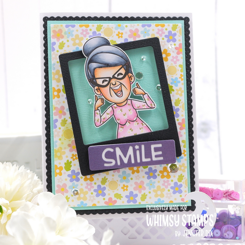 Whimsy Stamps Polaroid Die wsd248 smile