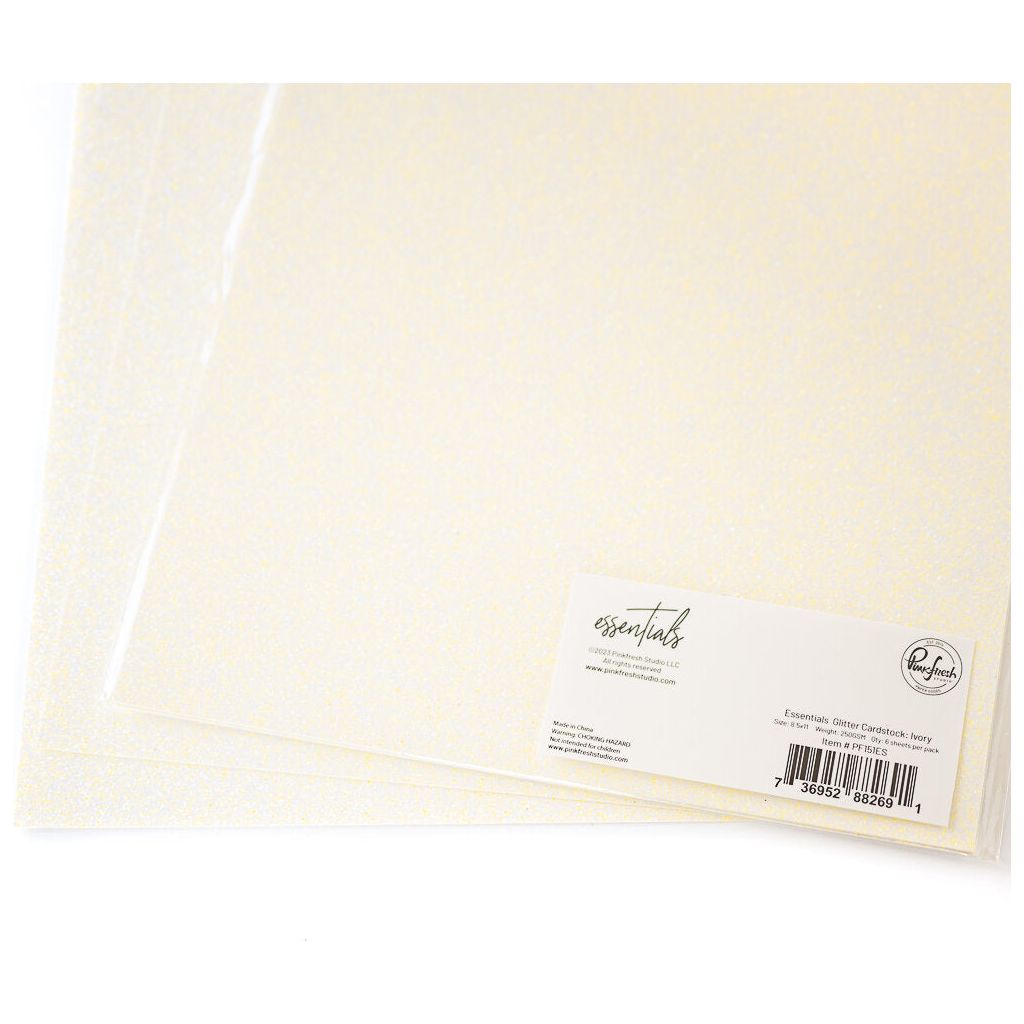 Pinkfresh Studio Essentials Glitter Cardstock Blush