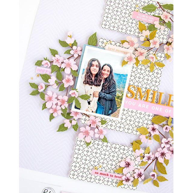 Pinkfresh Studio Dotted Petals Press Plate 239624 Smile Layout | color-code:ALT03