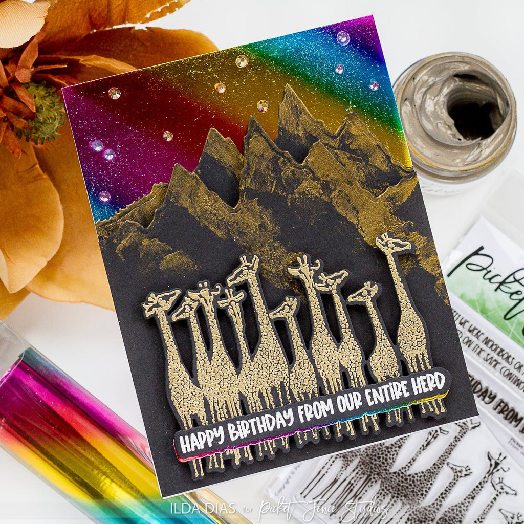 Picket Fence Studios From Our Entire Herd Stamps and Dies Bundle mountains