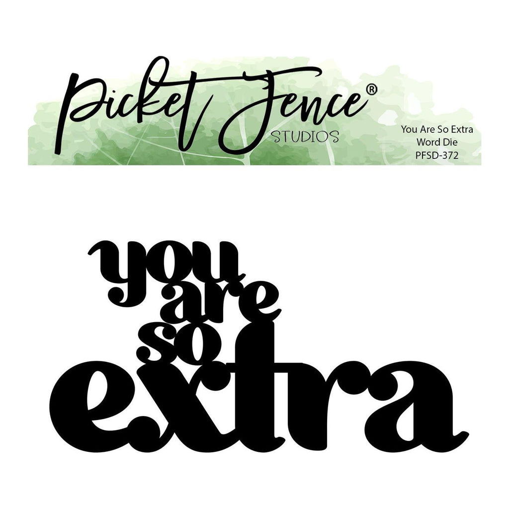 Picket Fence Studios You are so Extra Word Dies pfsd-372